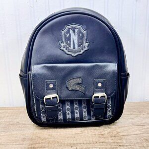 Nevermore Academy Backpack Purse, Wednesday Adams Pocket Book